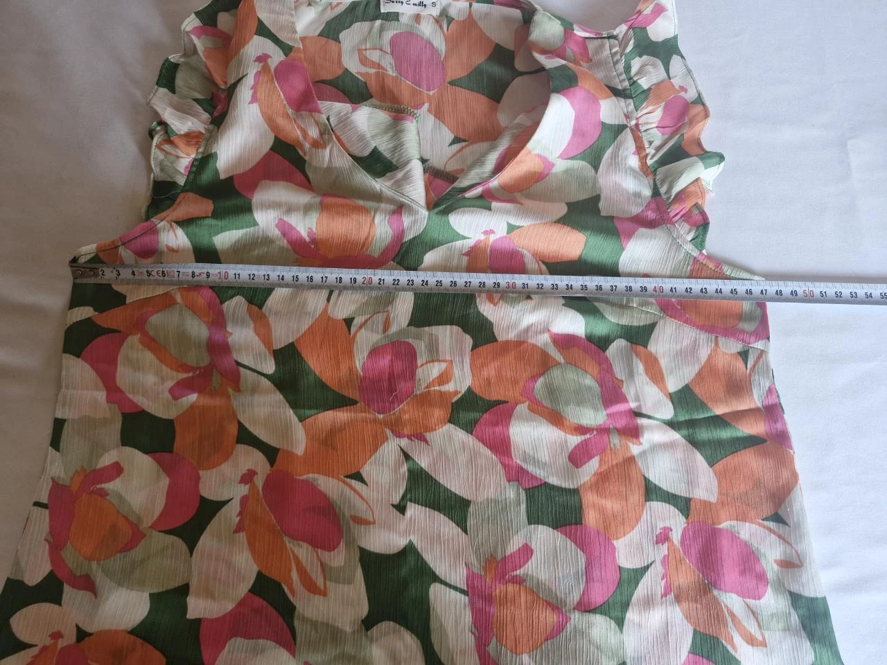Fluid floral print top for women - Multicolored - Size S – photo 7